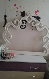قاب اینه ی چوبی