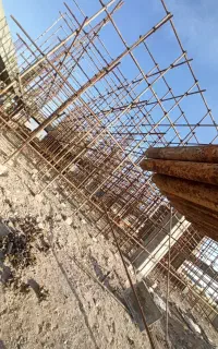 داربست فلزی تخته زیر پایه چرخ داربست