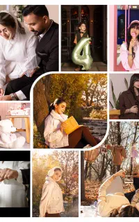 عکاسی  پاییزی محضر تولد پرتره  فضای بازبارداری