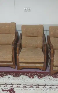 مبل ۸ نفره چوبی کلاسیک + ۲ میز