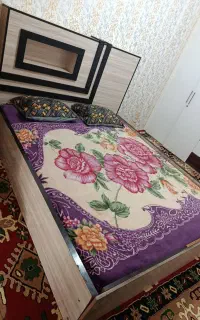 تخت خواب ام دی اف دو نفره با تشک فنری