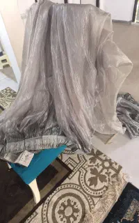 پرده حریر هشت متری کاملا سالم