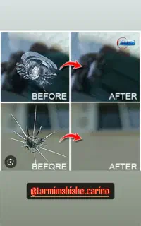 ترمیم تخصصی شیشه اتومبیل بااشعهUV