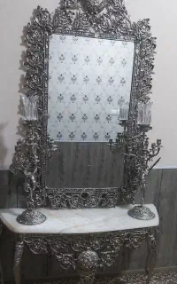 آیینه شمعدان برنجی