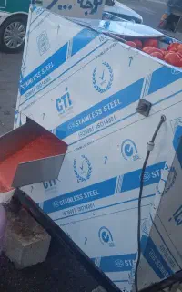 روبگیری گوجه‌فرنگی با دستگاه تمام استیل