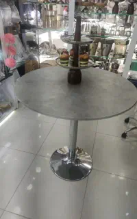 میز گرد پایه استیل