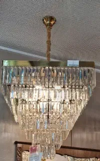 لوستر چشمه نور فلزی آویز .N2662