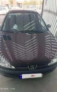 پژو 206 تیپ 5 رنگ قرمز سیر