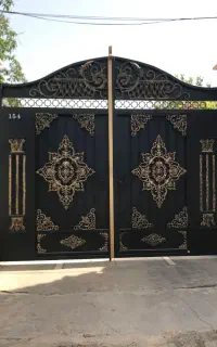 دروازه حیاطی ویلایی۳۹۵درب باغی سنگین۲لته پارکینگیB