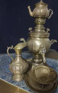 ست سماور برنجی سنگین