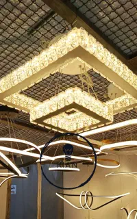 لوستر مدرن مربع 2 طبقه