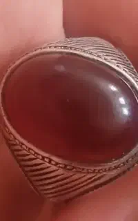 انگشتر نقره عقیق کهنه یمنی کبود کار دست فروشی فوری