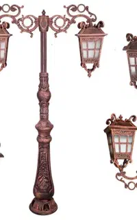 پایه چراغ دیواری محوطه حیاط باغ مدرن و کلاسیک