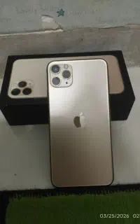 آیفون 11ProMax گلد با کارتن باطری 100