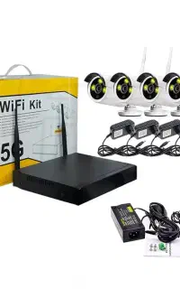 پکیج دوربین مداربسته 4کانال بیسیم (WiFi Kit 5G)