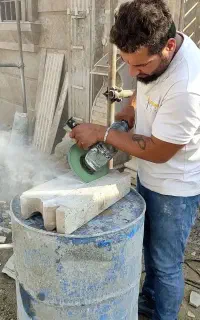 نماکار کاشیکار عالیشهر گورک با دستگاه برش