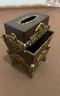 جا دستمال کاغذی با سطل طرح سلطنتی