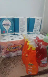 مواد شوینده و دستمال کاغذی