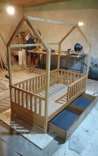 سیسمونی سرویس خواب نوزاد تخت کمد دراور مدل شایلی