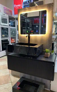 ارزان/به قیمت/ روشویی کابینتی درب مگنت pvc ۸۰سانت