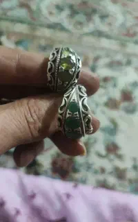 انگشترنقره زمزدیاقوت باباقوری