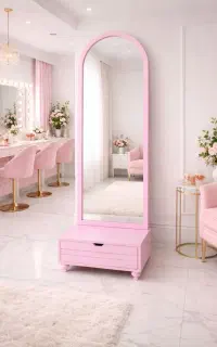 آینه قدی فانتزی MDF با کشو