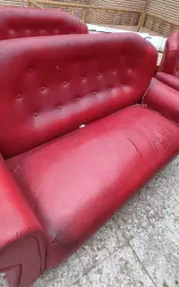 مبل چرم قرمز پونزده تومان