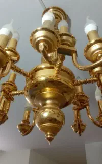 لوستر برنجی ۲ تا باهم ۸ ضعله