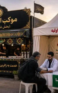 خدمت داوطلبانه پزشک یا پرستار در موکب