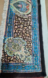 فرش نیمه کاره ابریشم بریده شده