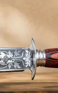 کارد شکاری برونینگ دوطرفه طرح دار
