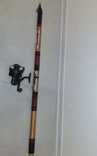 چوب و چرخ ماهیگیری عتیقه ژاپنی