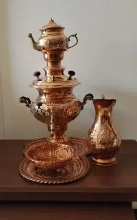 سماور زغالی مسی