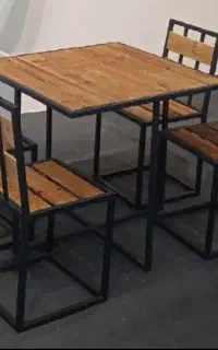 میز و صندلی کافه رستوران فست فود فلزچوب ناهارخوری