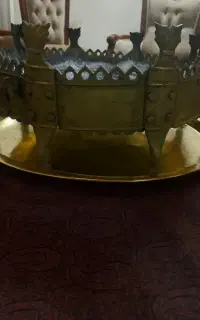 منقل برنجی با سینی برنجی