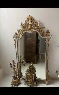 آینه شمدان ساعت وپایه