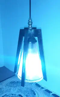 لوستر آویز چوبی سالم