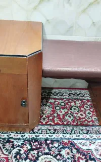 میز تلفن و کمد و کشو چوبی