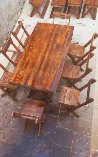 میز صندلی تاشو چوبی
