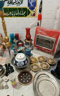 سماورروسی ذغالی چراغ زنبوری بخاری گازی ژاپنی قدیمی