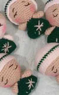 عروسک ها و دسبند محرمی بافتنی