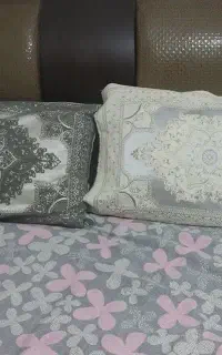 5 جفت روبالشتی زیپی مخمل پتینه