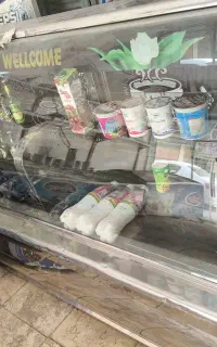 یخچال دو متری شیشه خم تمام استیل
