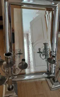 آینه شمعدان اصل استیل