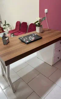 میز کار تمیز / میزعسلی دوتیکه