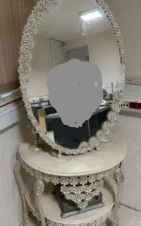 آینه و شمعدان  با پایه
