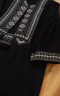مانتو خنک بهاره/مانتو ست کت و شلوار طرح سنتی مشکی