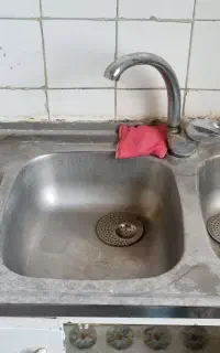 فروش سینک دو لگن روکار به همراه شیر ظرفشویی