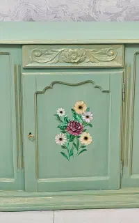 کنسول زیبا نقاشی هنر دست