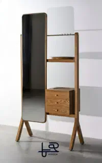 آینه کنسول قدی تمام چوب